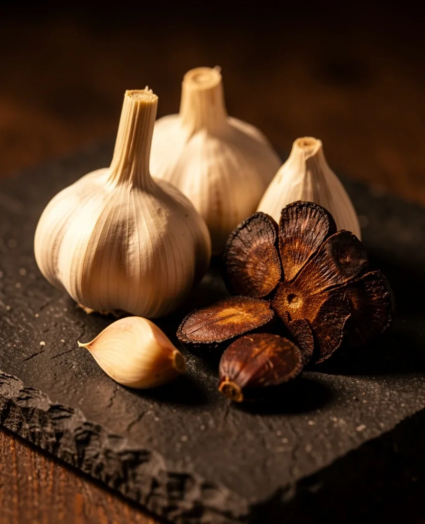 Bawang putih dan bawang hitam fermentasi
